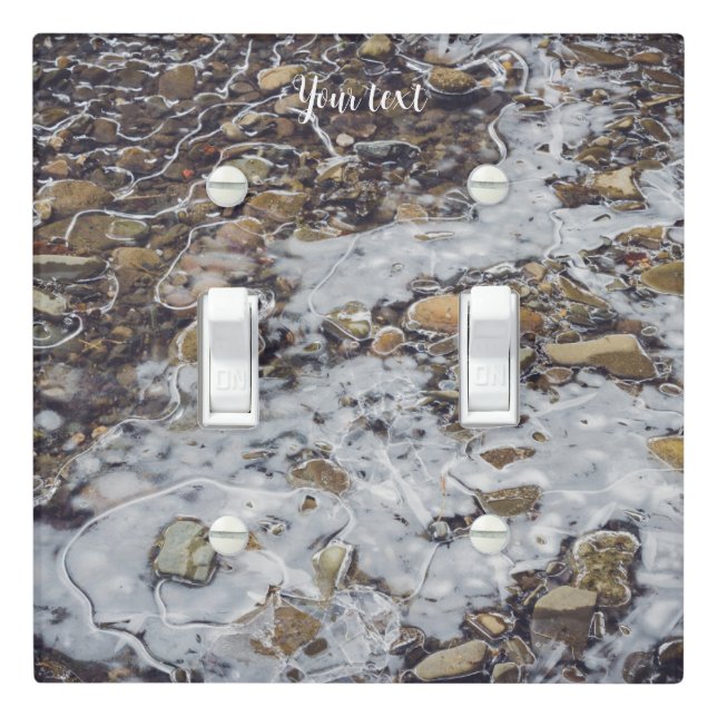 Frozen mountain stream  light switch cover (In Situ)
