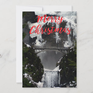 Frozen Multnomah Falls Christmas Card