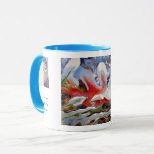 Frozen Oak Leaf Painting / Artist Larry Lerew Mug