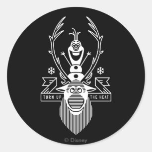 Frozen   Olaf and Sven Classic Round Sticker