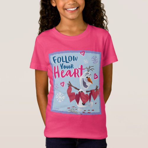 Frozen _ Olaf  Follow Your Heart Valentine T_Shirt