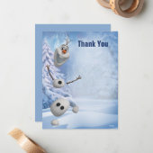 Frozen Olaf | In Pieces Thank You Note Card (Front/Back In Situ)