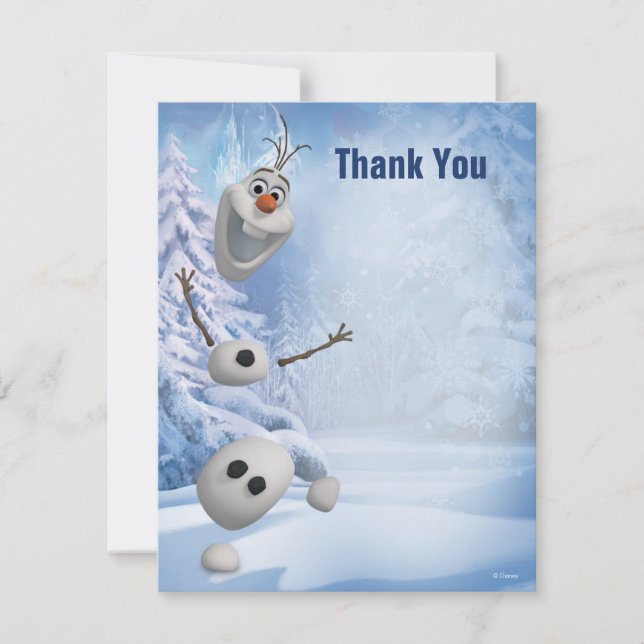 Frozen Olaf | In Pieces Thank You Note Card (Front)