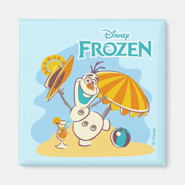 Frozen | Olaf Playing on the Beach Magnet (Front)