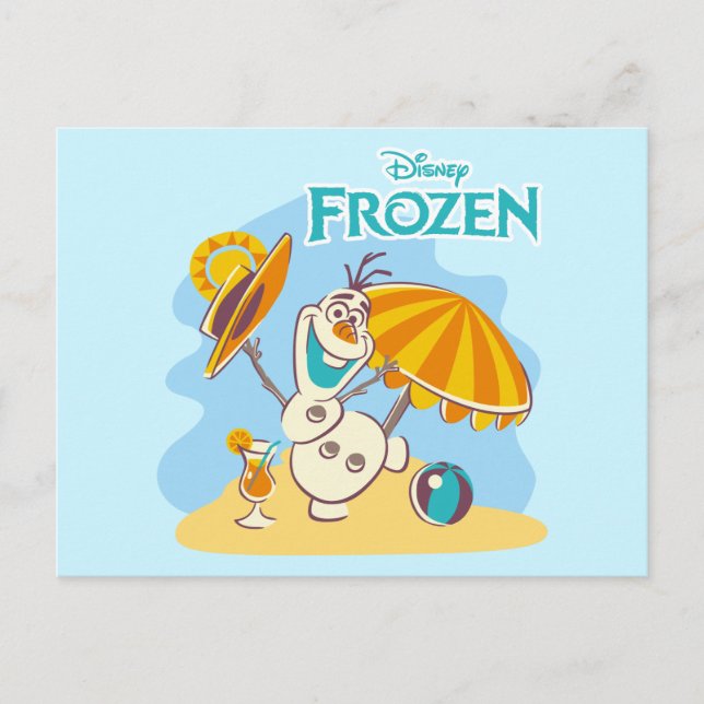 Frozen | Olaf Playing on the Beach Postcard (Front)
