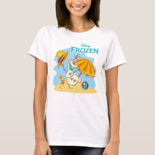 Frozen Olaf Playing on the Beach T-Shirt