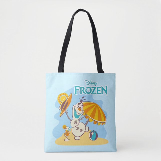 Frozen | Olaf Playing on the Beach Tote Bag (Front)