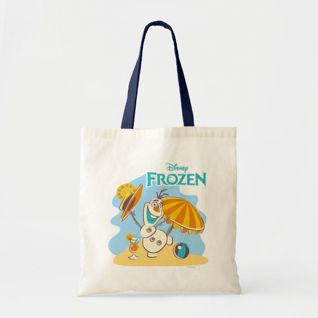 Frozen | Olaf Playing on the Beach Tote Bag (Front)