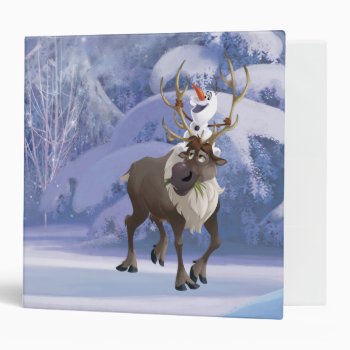 Frozen | Olaf Sitting On Sven Binder by frozen at Zazzle