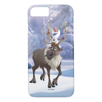 Frozen | Olaf Sitting On Sven Iphone 8/7 Case by frozen at Zazzle