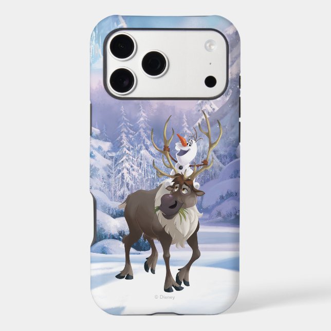 Frozen | Olaf sitting on Sven Case-Mate iPhone Case (Back)