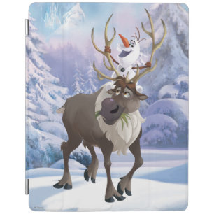 Frozen Olaf sitting on Sven iPad Smart Cover