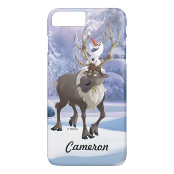 Frozen | Olaf Sitting On Sven | Your Name Iphone 8 Plus/7 Plus Case by frozen at Zazzle