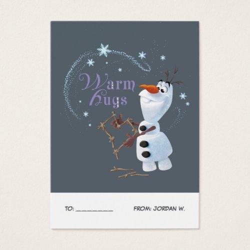 Frozen Olaf  Warm Hugs 100pk Card