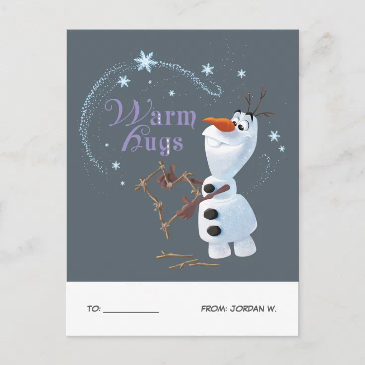 Frozen - Olaf | Warm Hugs Holiday Postcard