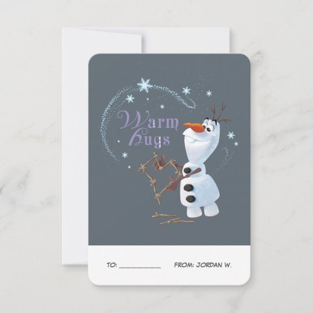 Frozen - Olaf | Warm Hugs Invitation (Front)