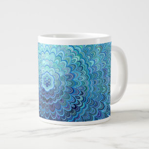 Frozen Oval Mandala Giant Coffee Mug