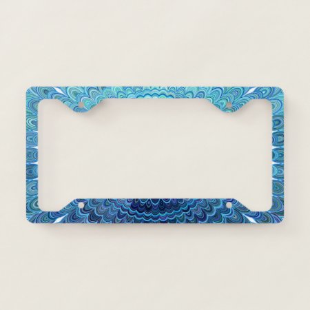 Frozen Oval Mandala License Plate Frame