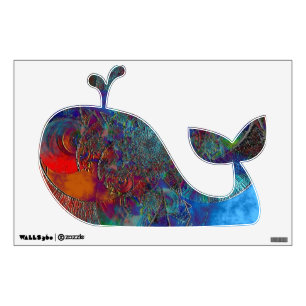 "Frozen" Peel and Stick Whale Wall Decal