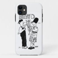 Frozen Pipes - Plumber assists Man with Bagpipes iPhone 11 Case