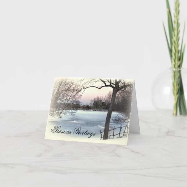 Frozen Pond Holiday Card (Front)