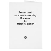 Frozen pond on a winter morning (Back)