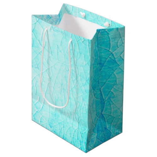 Frozen pond turquoise medium gift bag