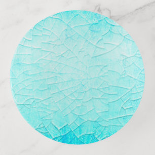 Frozen pond turquoise  throw pillow trinket tray