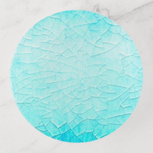Frozen pond turquoise  throw pillow trinket tray