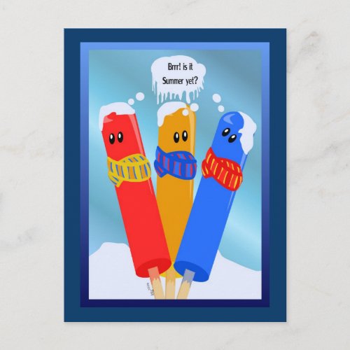 Frozen Popcicles Summer Postcard