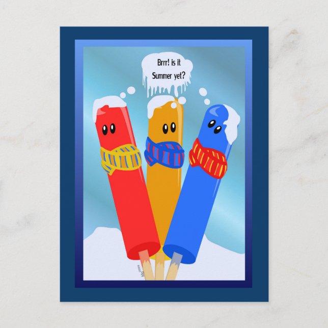 Frozen Popcicles' Summer Postcard (Front)