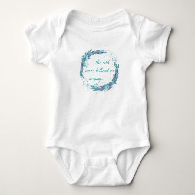 Frozen quote baby jumpsuit baby bodysuit (Front)
