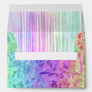 frozen rainbow crystal + brush stroke stripes : envelope