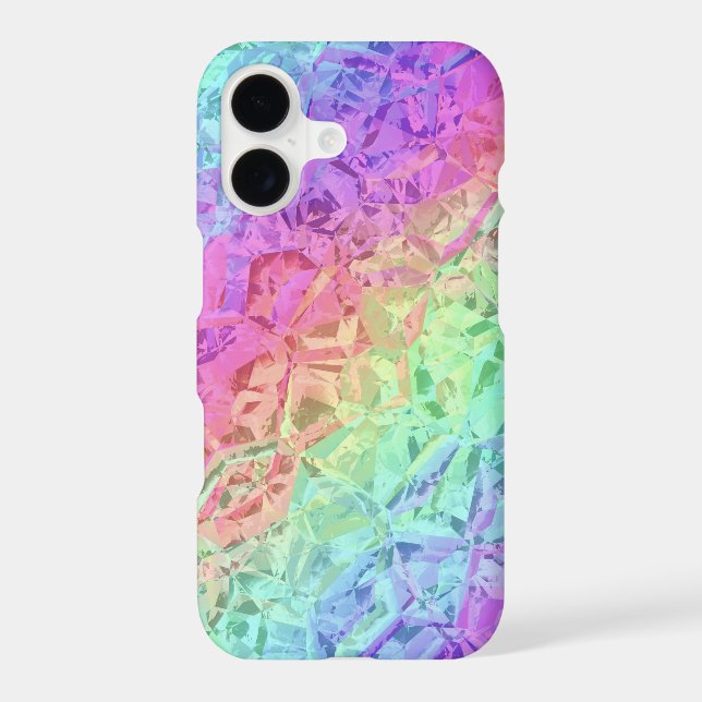 frozen rainbow crystal : iphone case (Back)