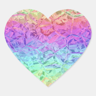 frozen rainbow : heart sticker