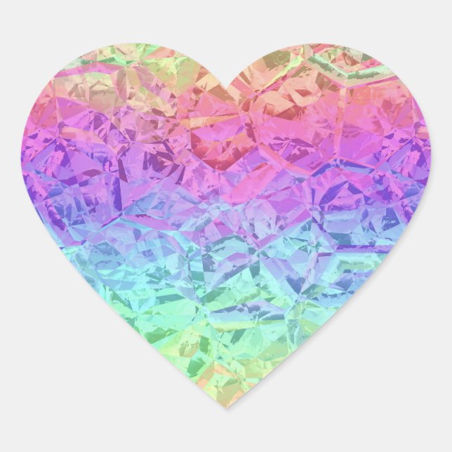 frozen rainbow : heart sticker (Front)