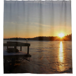 Frozen Reflection Shower Curtain