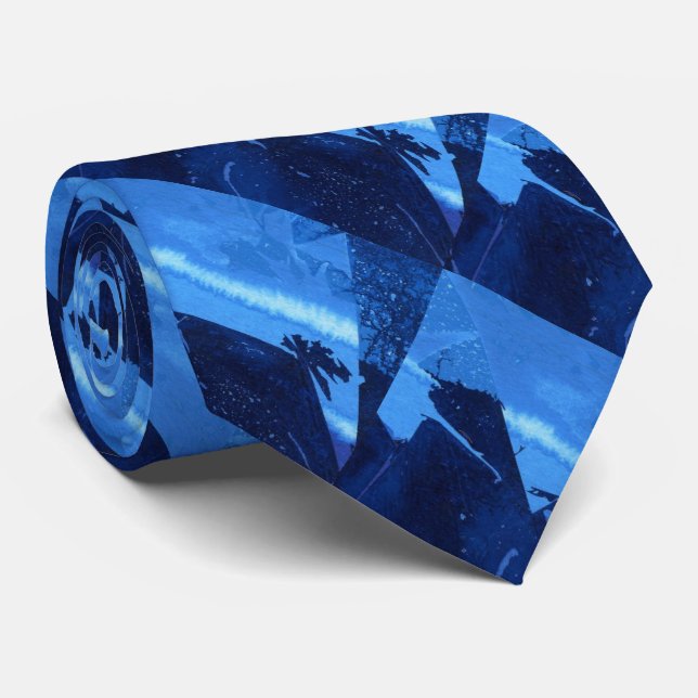 "Frozen Ridge #2" Abstract Design Tie (Rolled)