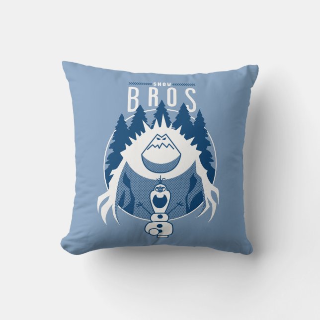 Frozen | Snow Bros Throw Pillow (Front)