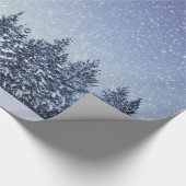 Frozen Snow Winter Forest Scene Wrapping Paper (Corner)