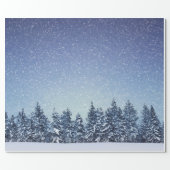 Frozen Snow Winter Forest Scene Wrapping Paper (Flat)