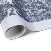 Frozen Snow Winter Forest Scene Wrapping Paper (Roll Corner)