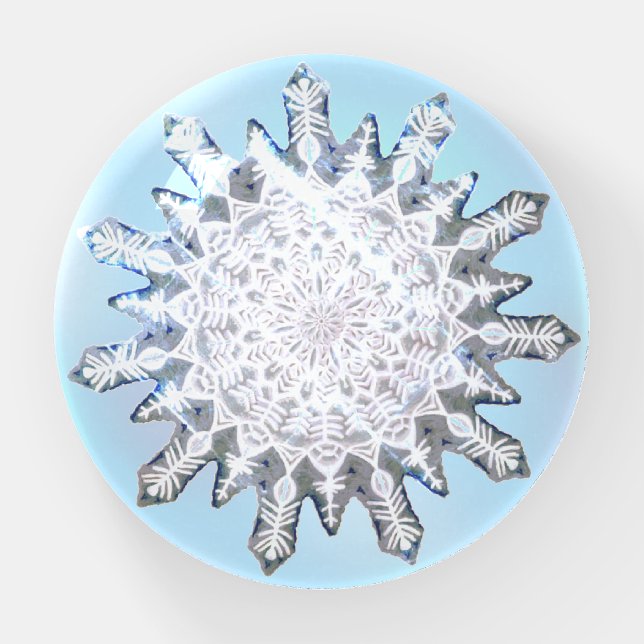 Frozen Snowflake #1 Paperweight (Front)