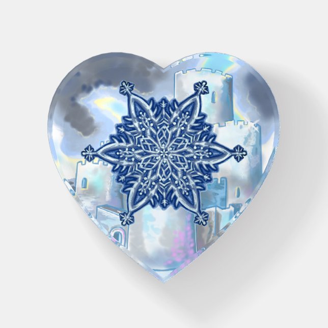 Frozen Snowflake #4 Paperweight (Front)