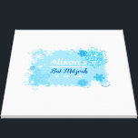 FROZEN SNOWFLAKES Bat Mitzvah Sign-In Memory Board Canvas Print<br><div class="desc">Welcome! All my designs are ONE-OF-A-KIND original pieces of artwork designed by me! You can only find them here! Email requests to: Marlalove@hotmail.com</div>
