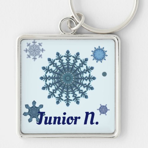 Frozen Snowflakes Namesake 3 Keychain