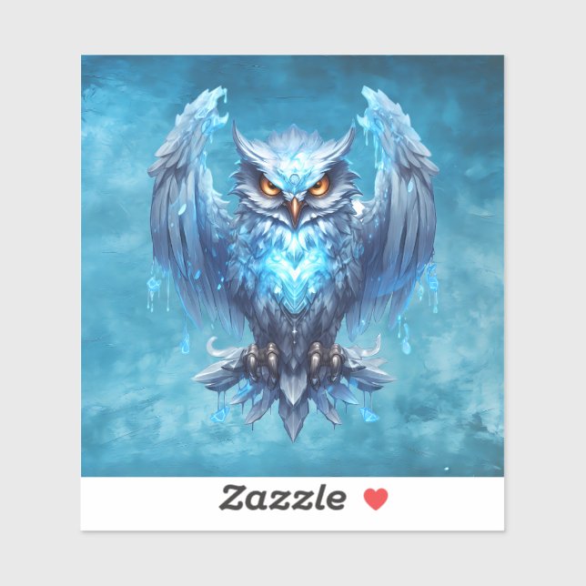 Frozen Spirit Owl  Sticker (Sheet)