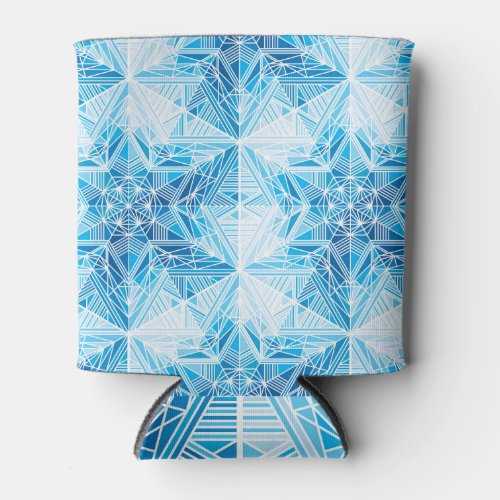 Frozen Stars Snowflakes Seamless Pattern Can Cooler