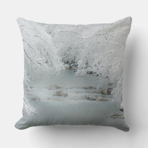 Frozen Stream _ Throw Pillow