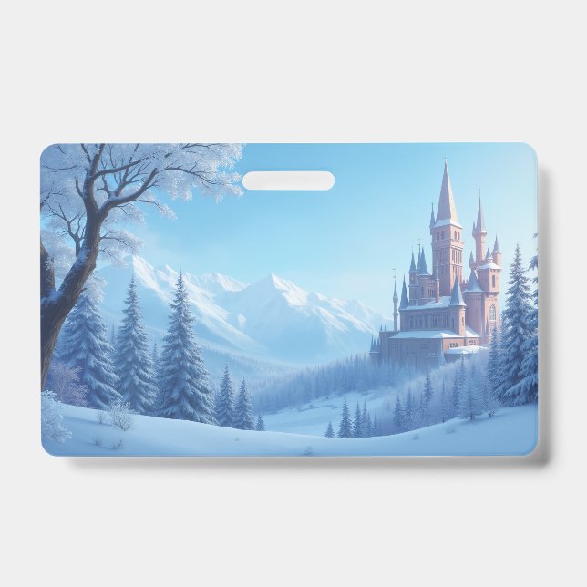 Frozen-style plastic badge (Front)